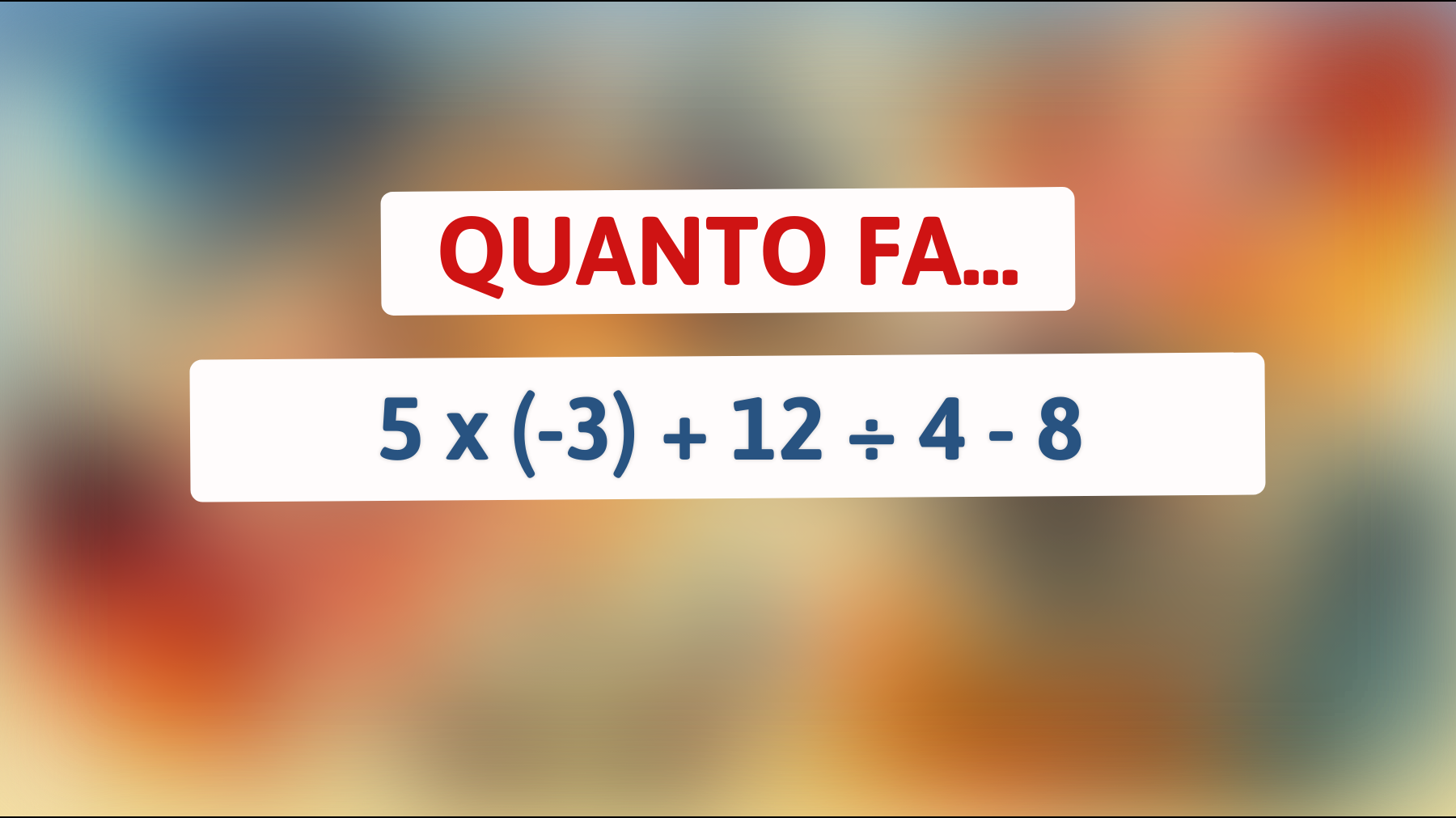 \"Se risolvi questo enigma matematico, potresti essere un vero genio!\""