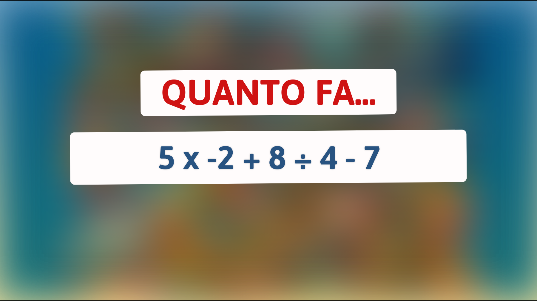 \"Sfida la tua intelligenza con questo rompicapo matematico: solo le menti più brillanti troveranno la soluzione!\""