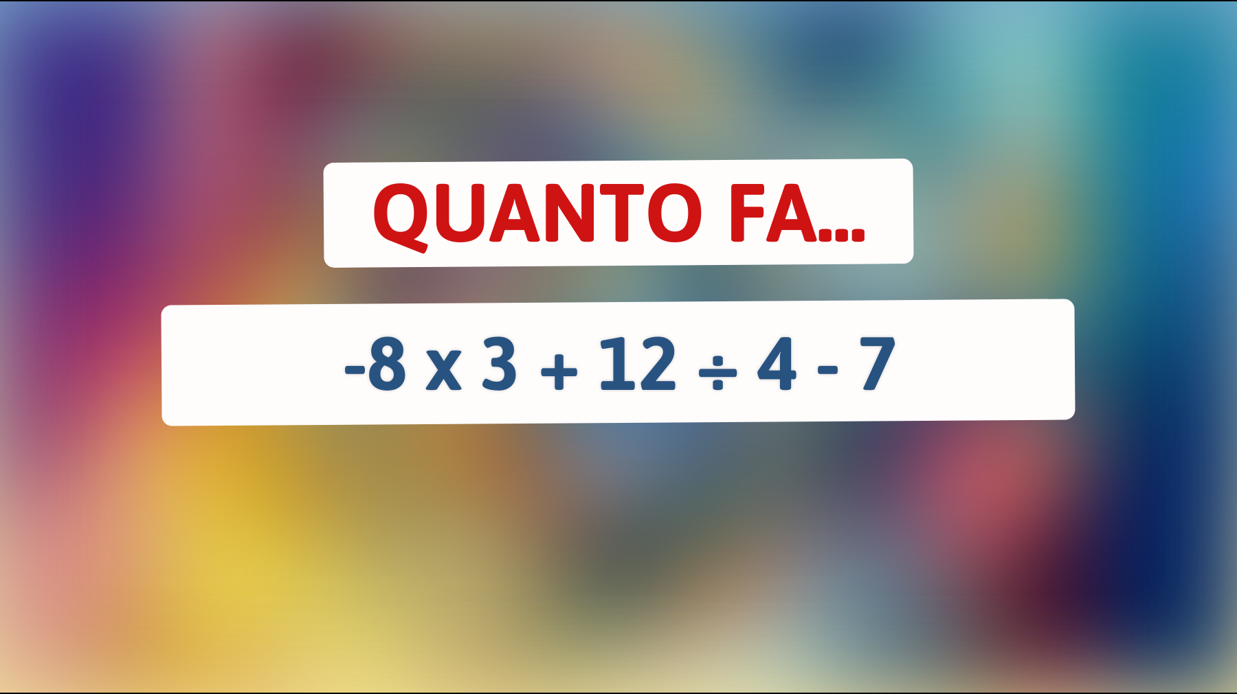 Sfida la tua mente con questo enigma matematico: riesci a battere il 99% delle persone?"