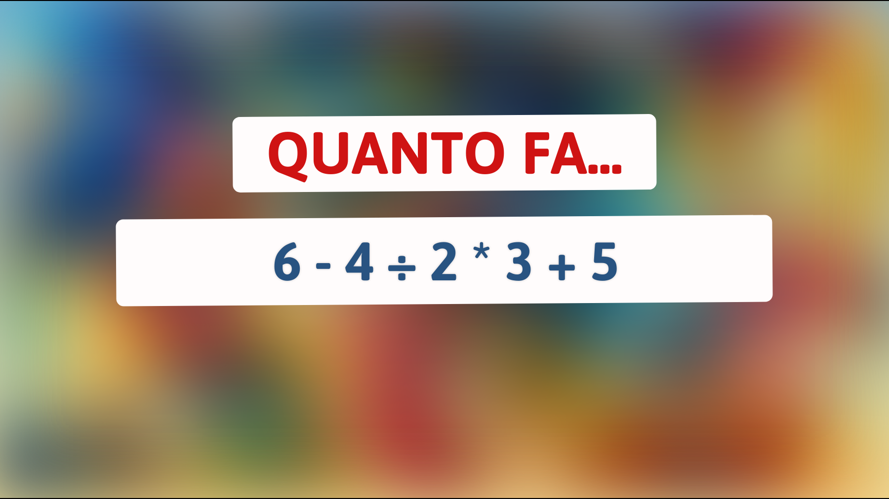 Solo le menti più brillanti possono risolvere questo indovinello matematico: hai il coraggio di provare?"